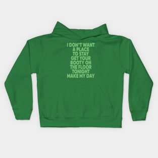 Pump Up The Jam Lyrics Kids Hoodie